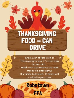 FFA canned food drive